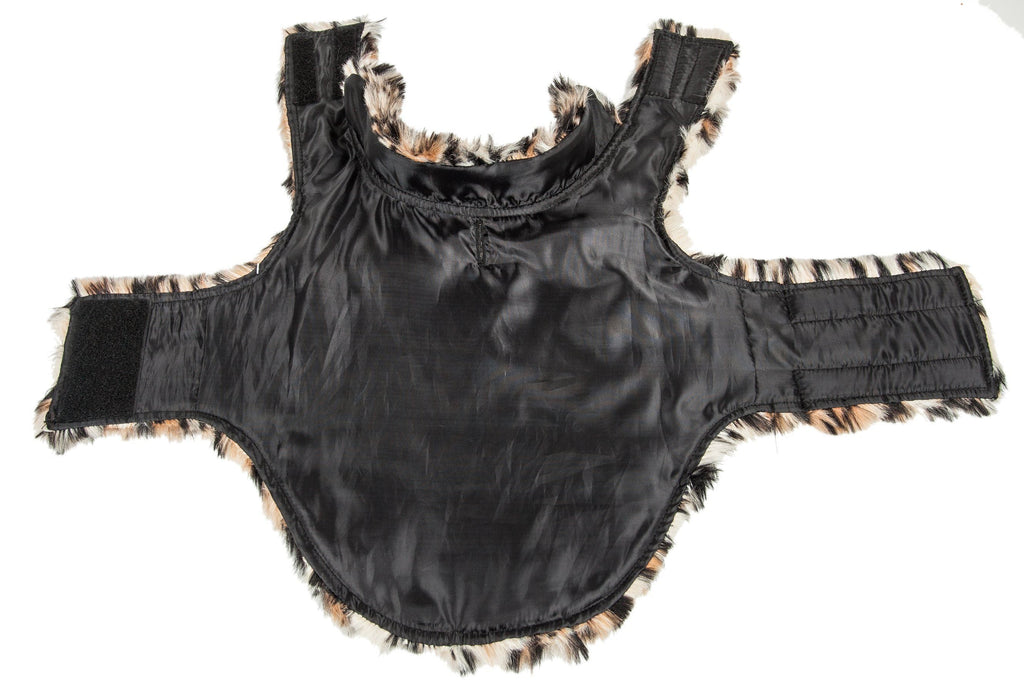 Luxe Poocheetah Cheetah-Spotted Mink Fur Dog Coat