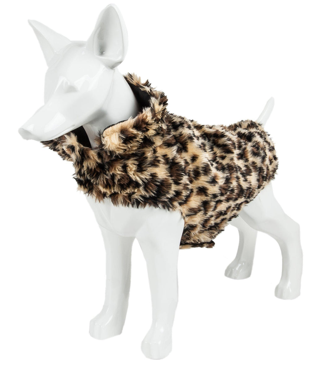 Luxe Poocheetah Cheetah-Spotted Mink Fur Dog Coat
