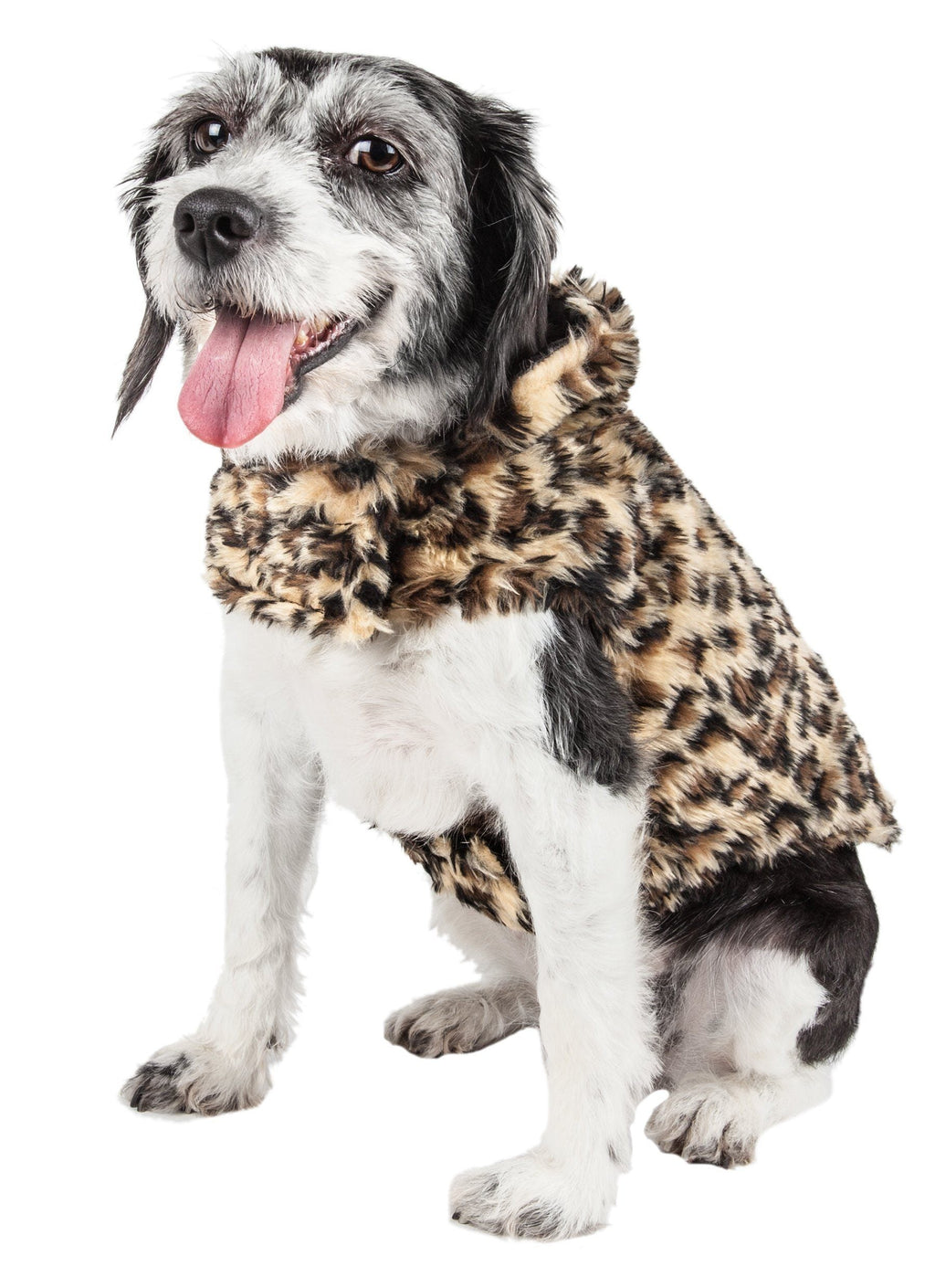 Luxe Poocheetah Cheetah-Spotted Mink Fur Dog Coat