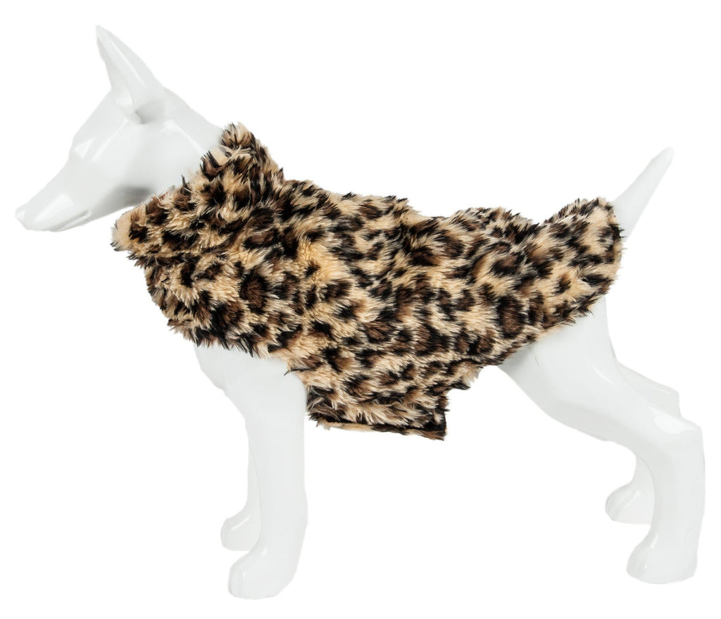 Luxe Poocheetah Cheetah-Spotted Mink Fur Dog Coat