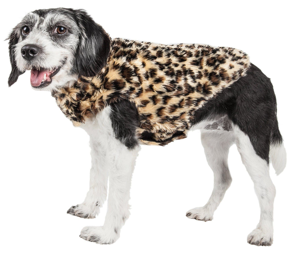 Luxe Poocheetah Cheetah-Spotted Mink Fur Dog Coat