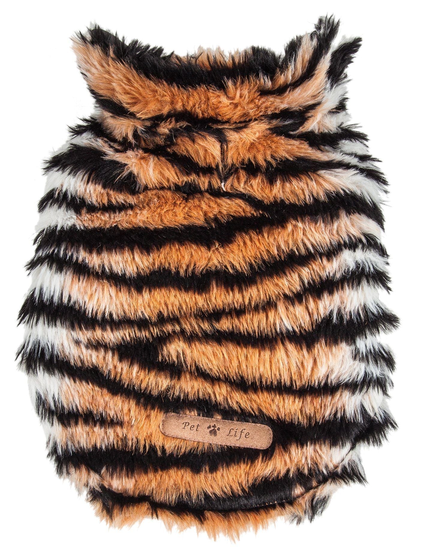 Luxe Tigerbone Tiger-Patterned Mink Fur Dog Jacket