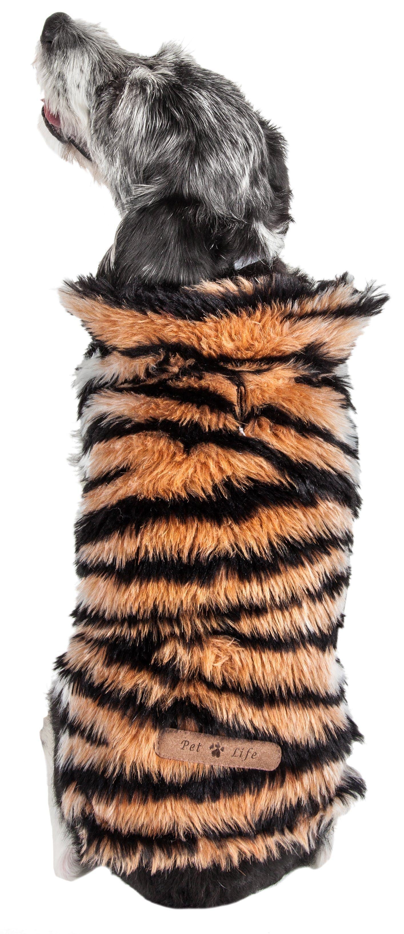 Luxe Tigerbone Tiger-Patterned Mink Fur Dog Jacket