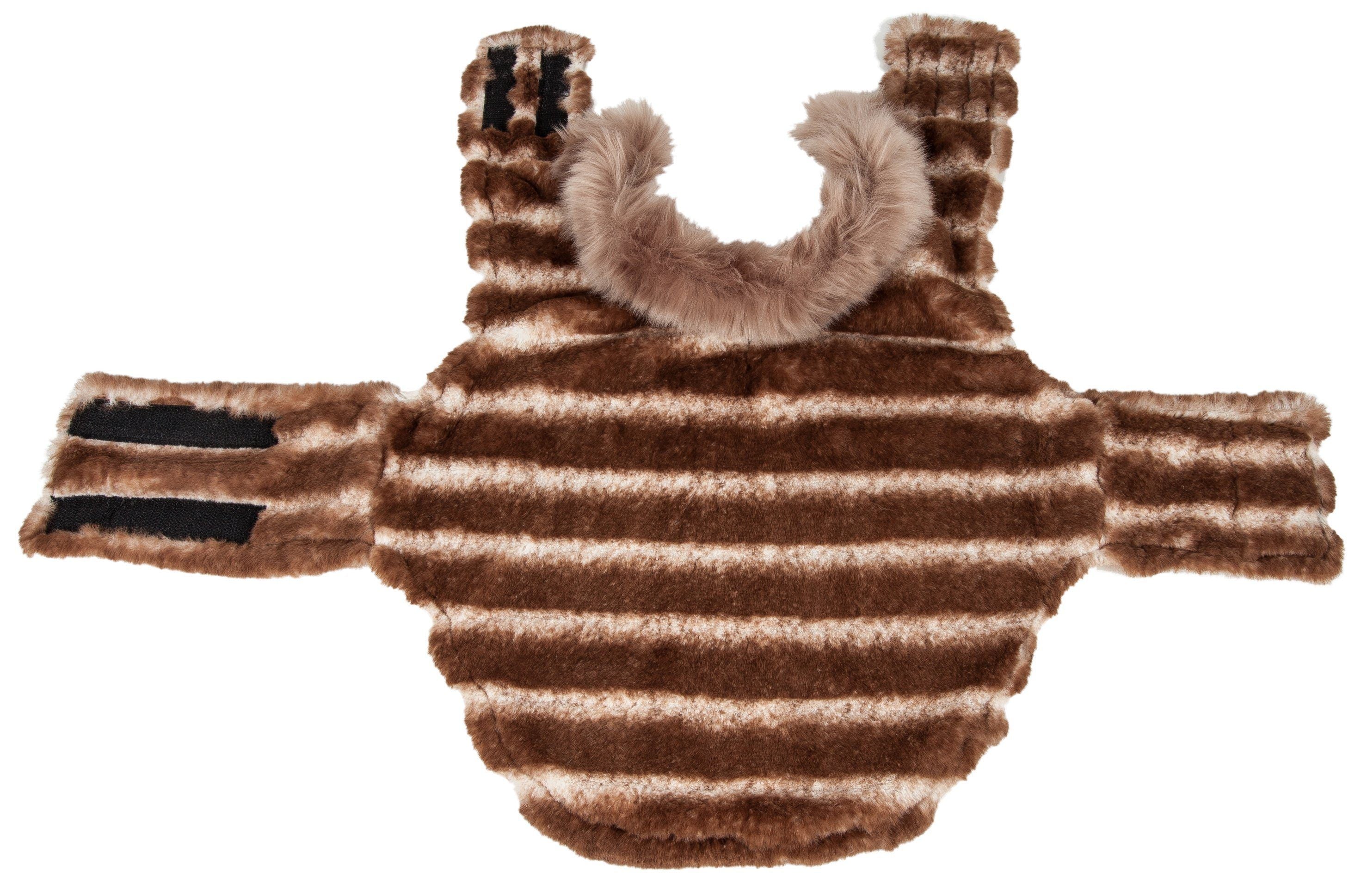Luxe Tira-Poochoo Tiramisu Patterned Mink Fur Designer Dog Jacket