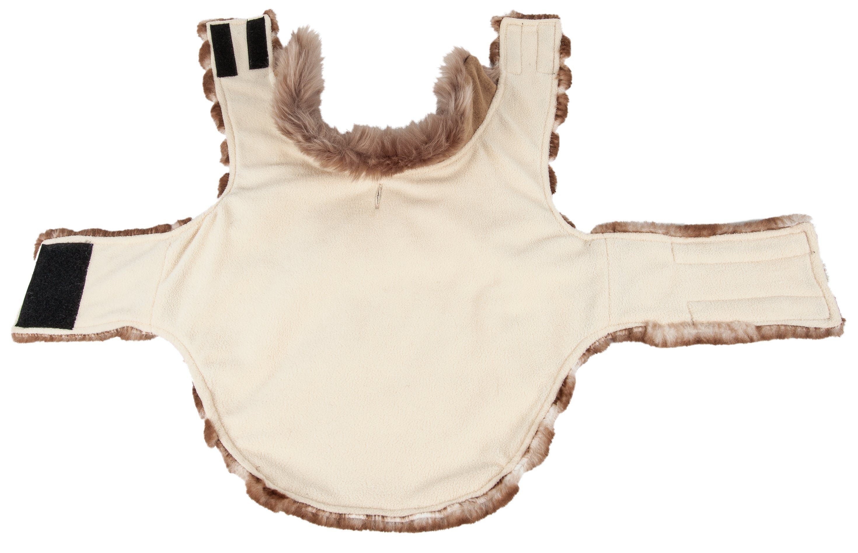 Luxe Tira-Poochoo Tiramisu Patterned Mink Fur Designer Dog Jacket