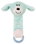 Moo-Born Plush and Rubber Squeaking Newborn Teething Cat and Dog Toy – Blue