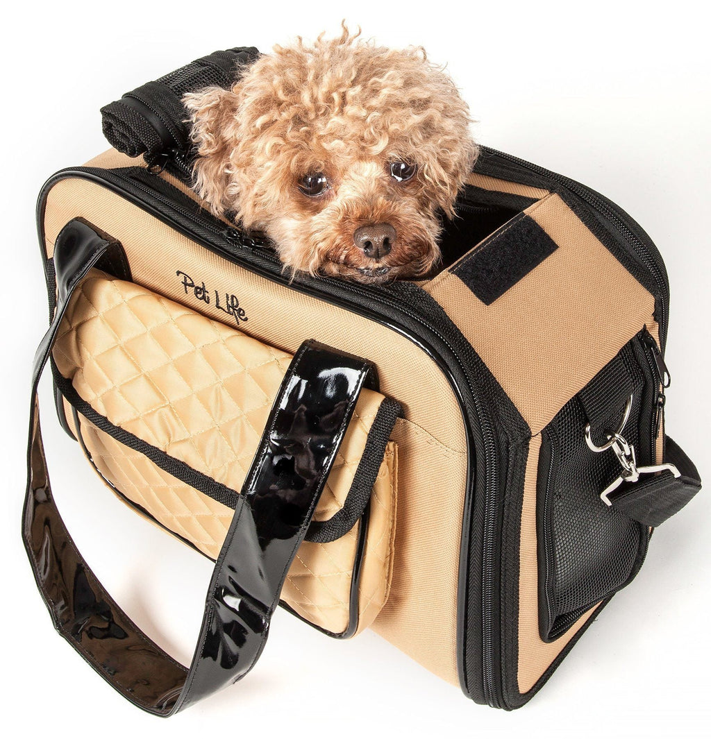 Mystique Airline Approved Fashion Designer Travel Pet Dog Carrier with Pouch