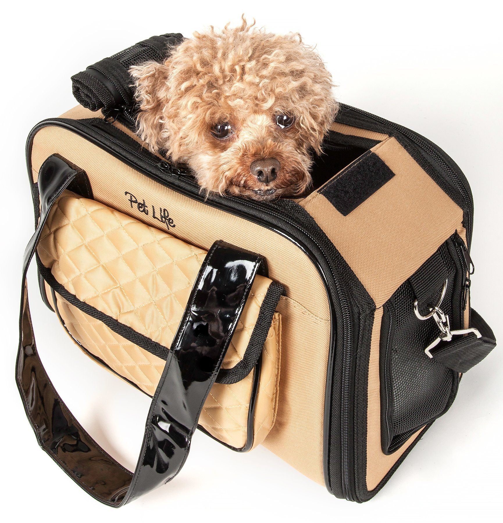 Mystique Airline Approved Fashion Designer Travel Pet Dog Carrier with Pouch