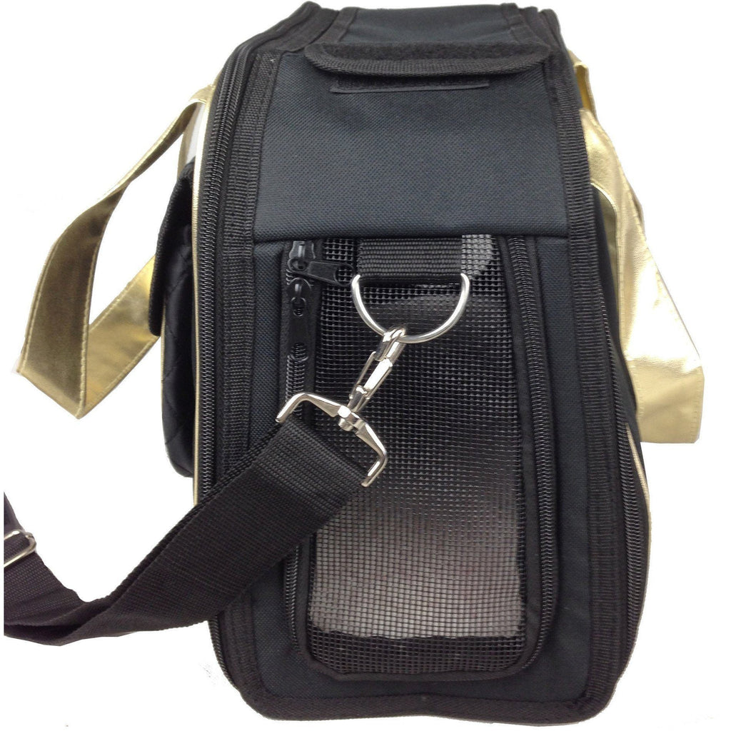 Mystique Airline Approved Fashion Designer Travel Pet Dog Carrier with Pouch