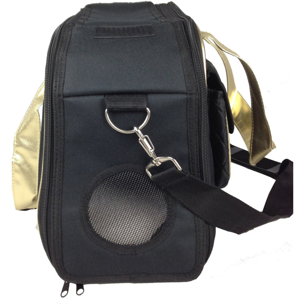 Mystique Airline Approved Fashion Designer Travel Pet Dog Carrier with Pouch