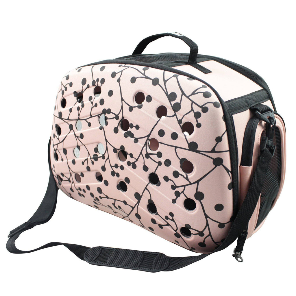 Narrow Shelled Perforated Lightweight Collapsible Military Grade Designer Travel Dog Carrier