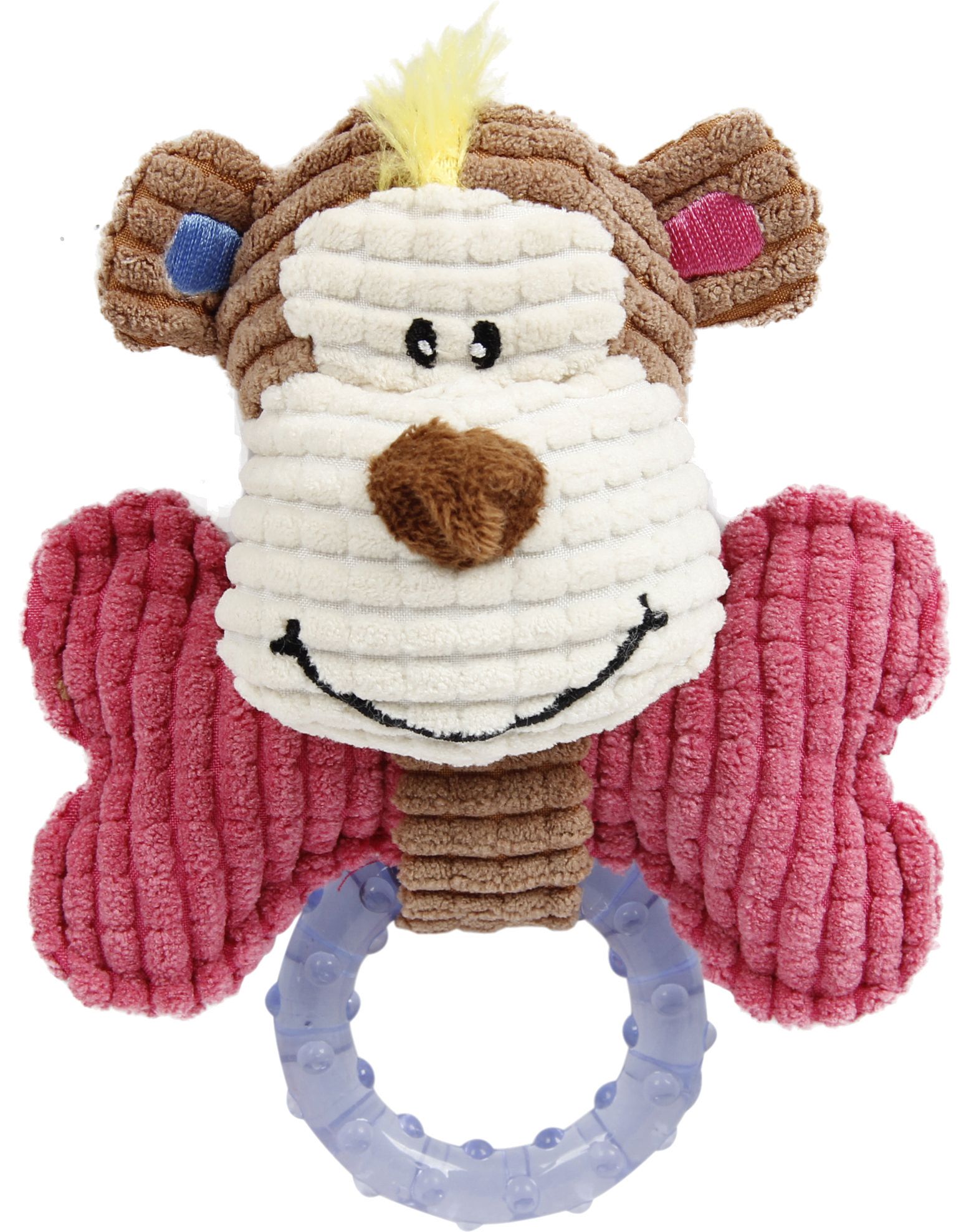 Paci-Plush Plush Squeaking and Rubber Teething Newborn Puppy Dog Toy