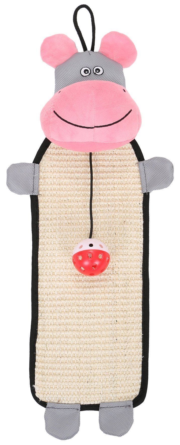 Paw-Pleasant Hanging Sisal and Jute Carpet Kitty Cat Scratcher with Toy