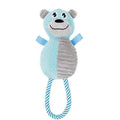 Huggabear Natural Jute Squeaking and Tug Plush Dog Toy