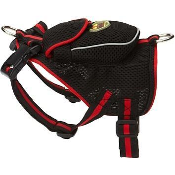 Pocket Bark Reflective Adjustable Dog Harness with Pouch and Dual Harness Rings