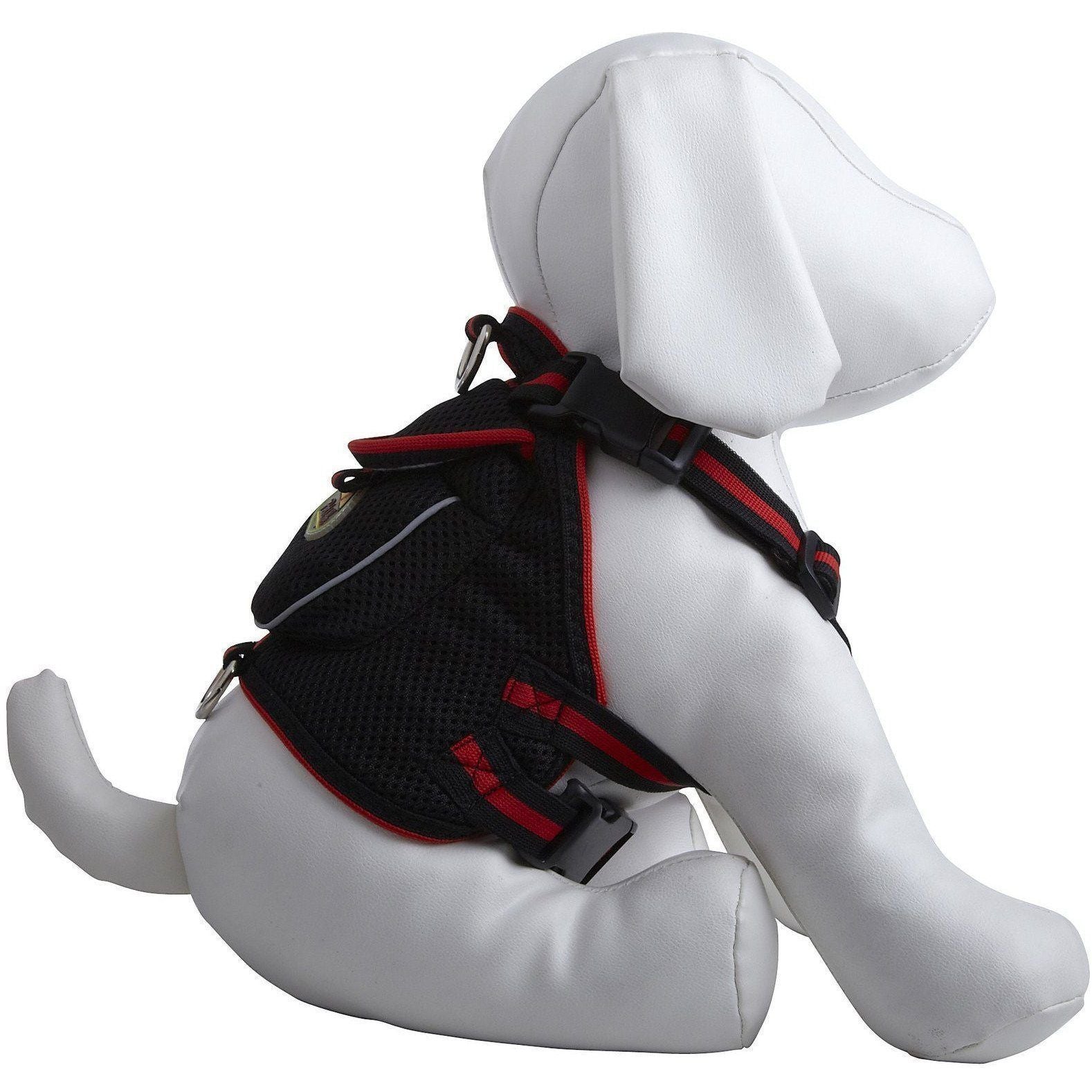 Pocket Bark Reflective Adjustable Dog Harness with Pouch and Dual Harness Rings