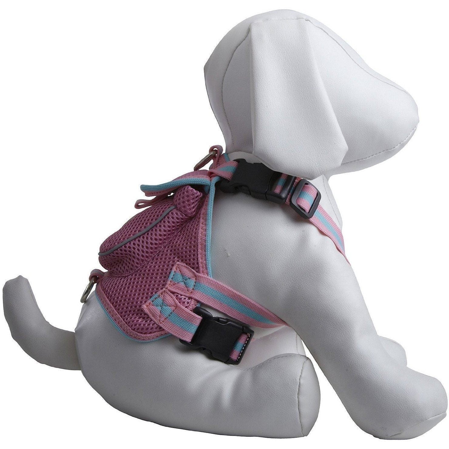 Pocket Bark Reflective Adjustable Dog Harness with Pouch and Dual Harness Rings