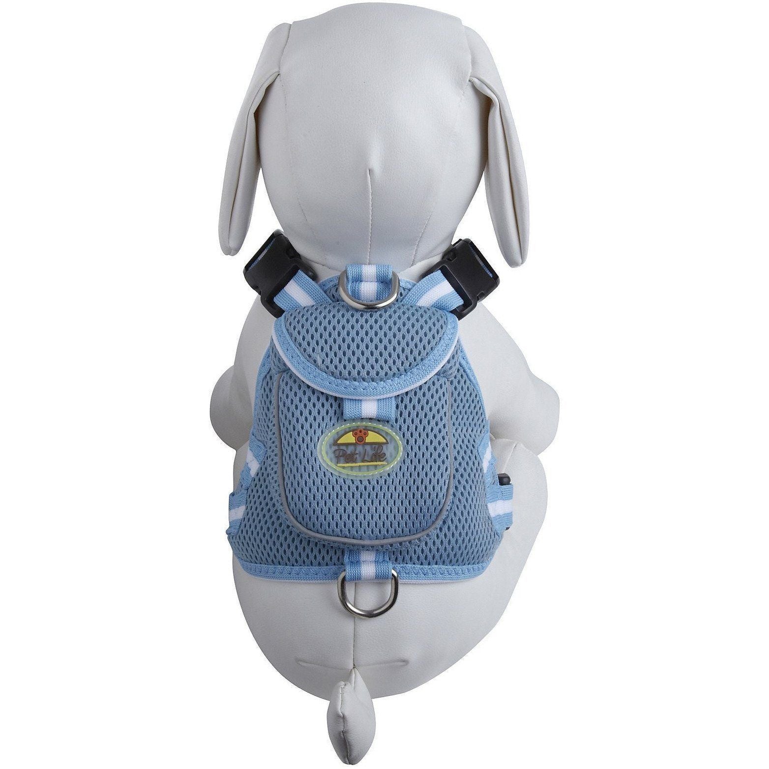 Pocket Bark Reflective Adjustable Dog Harness with Pouch and Dual Harness Rings