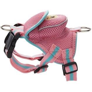 Pocket Bark Reflective Adjustable Dog Harness with Pouch and Dual Harness Rings