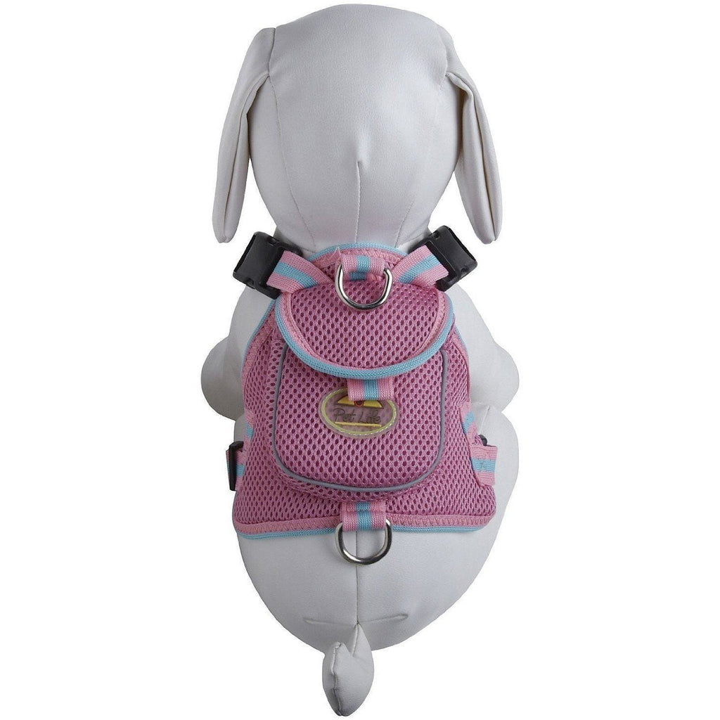 Pocket Bark Reflective Adjustable Dog Harness with Pouch and Dual Harness Rings