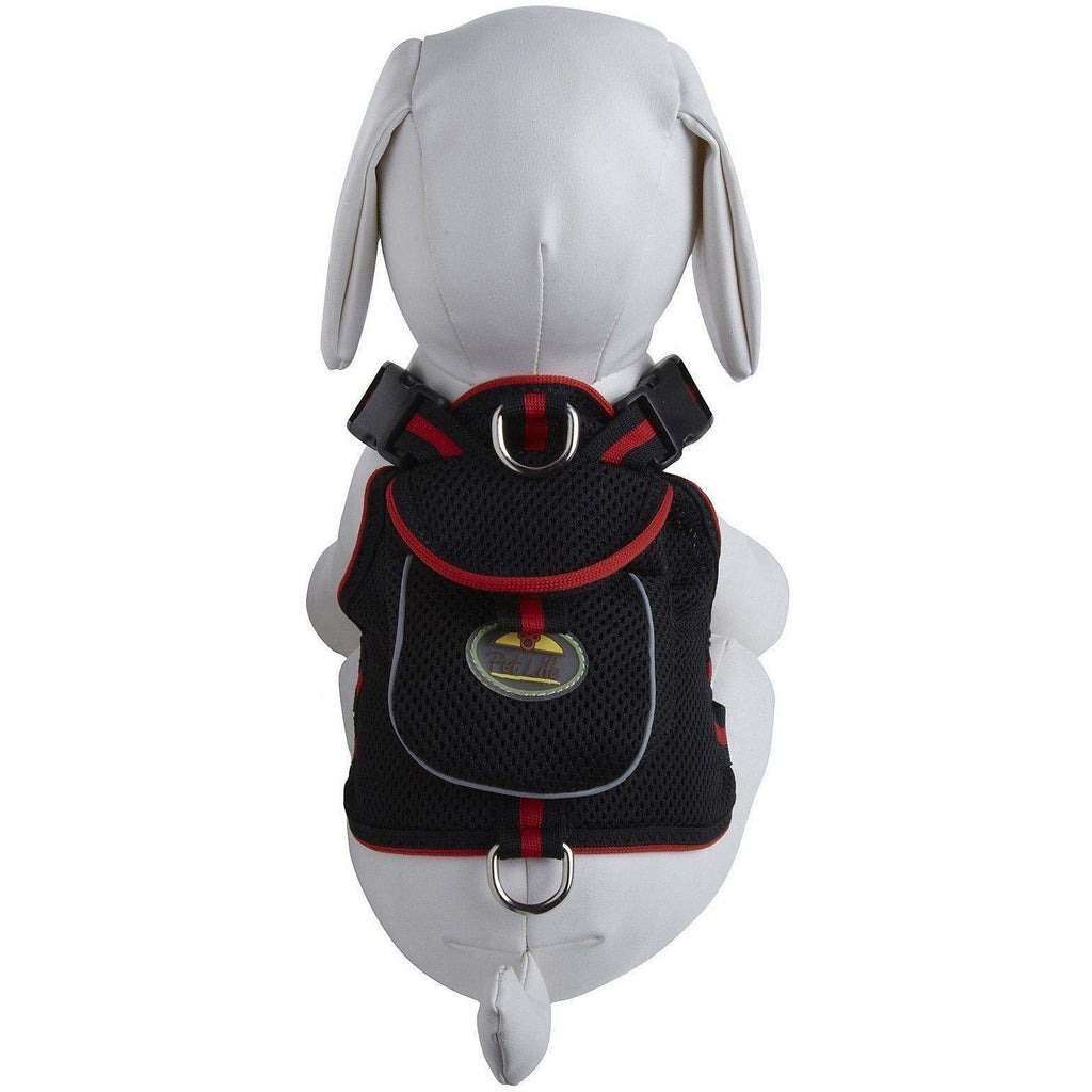Pocket Bark Reflective Adjustable Dog Harness with Pouch and Dual Harness Rings