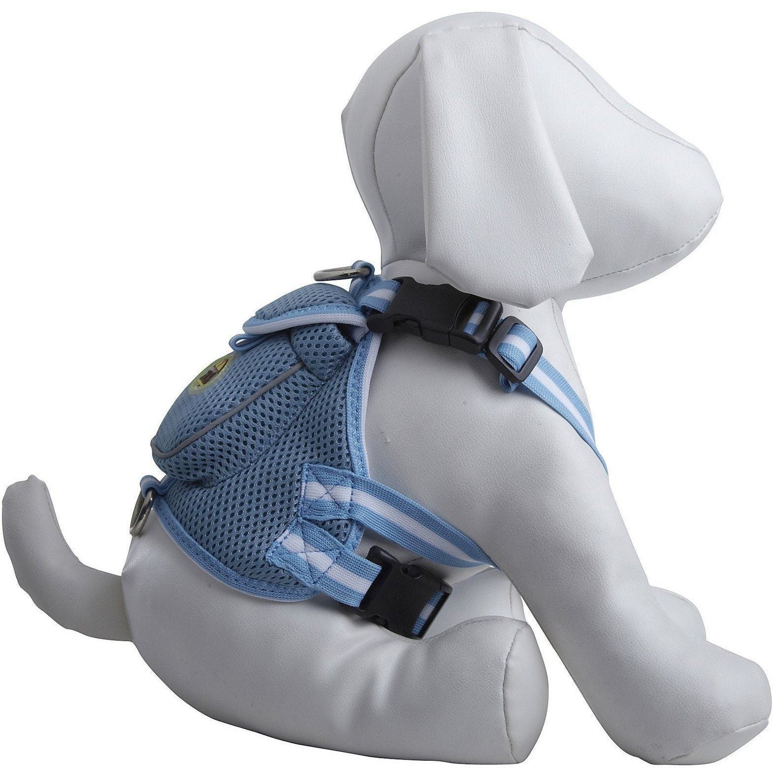 Pocket Bark Reflective Adjustable Dog Harness with Pouch and Dual Harness Rings