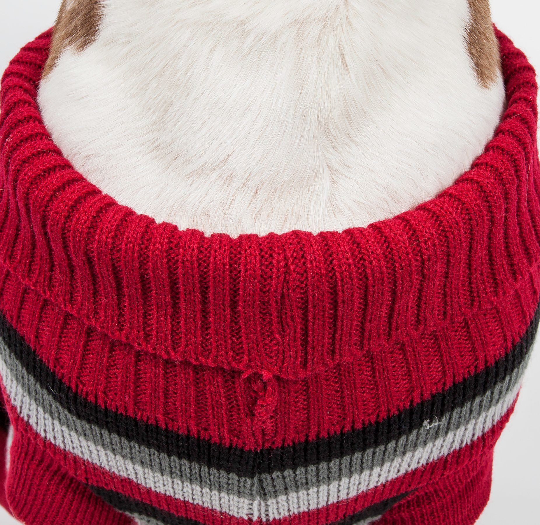 Polo-Casual Lounge Cable Knitted Turtle Neck Dog Sweater