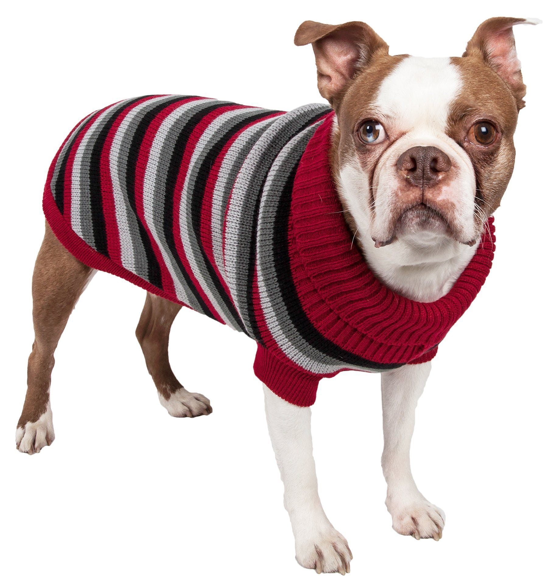 Polo-Casual Lounge Cable Knitted Turtle Neck Dog Sweater
