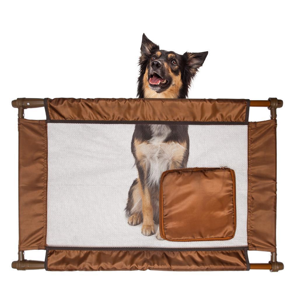 Porta Gate Anti-Drilling Nylon Mesh Collapsible Folding Travel Pet Dog Gate