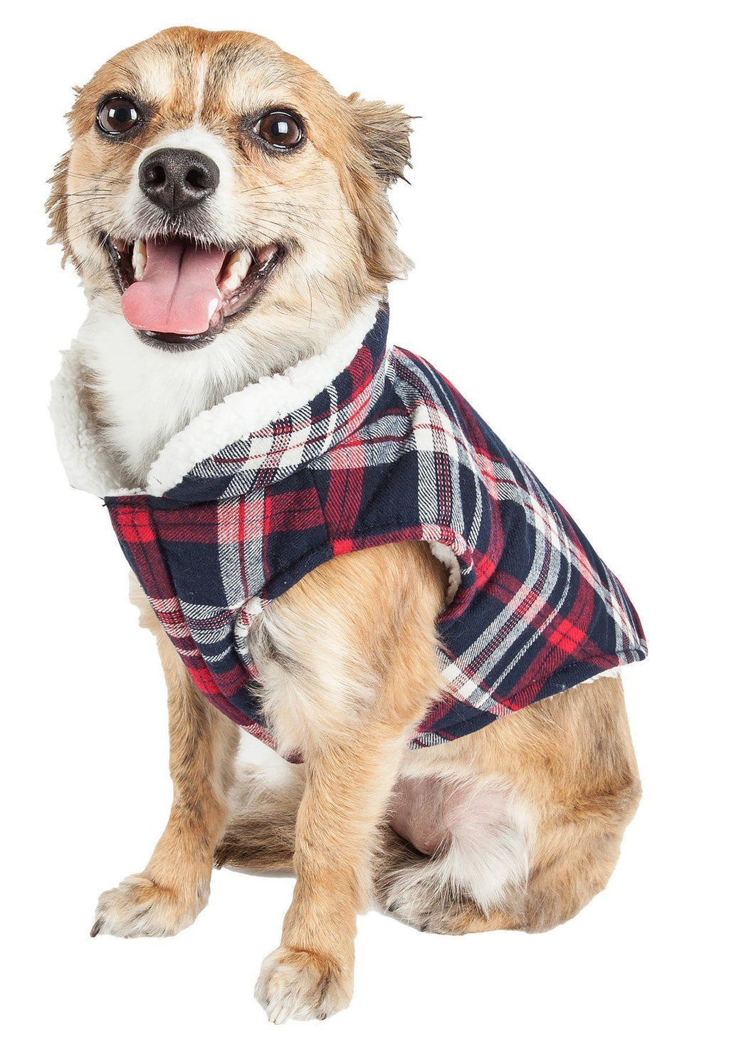 Puddler Classical Insulated Plaid Dog Coat