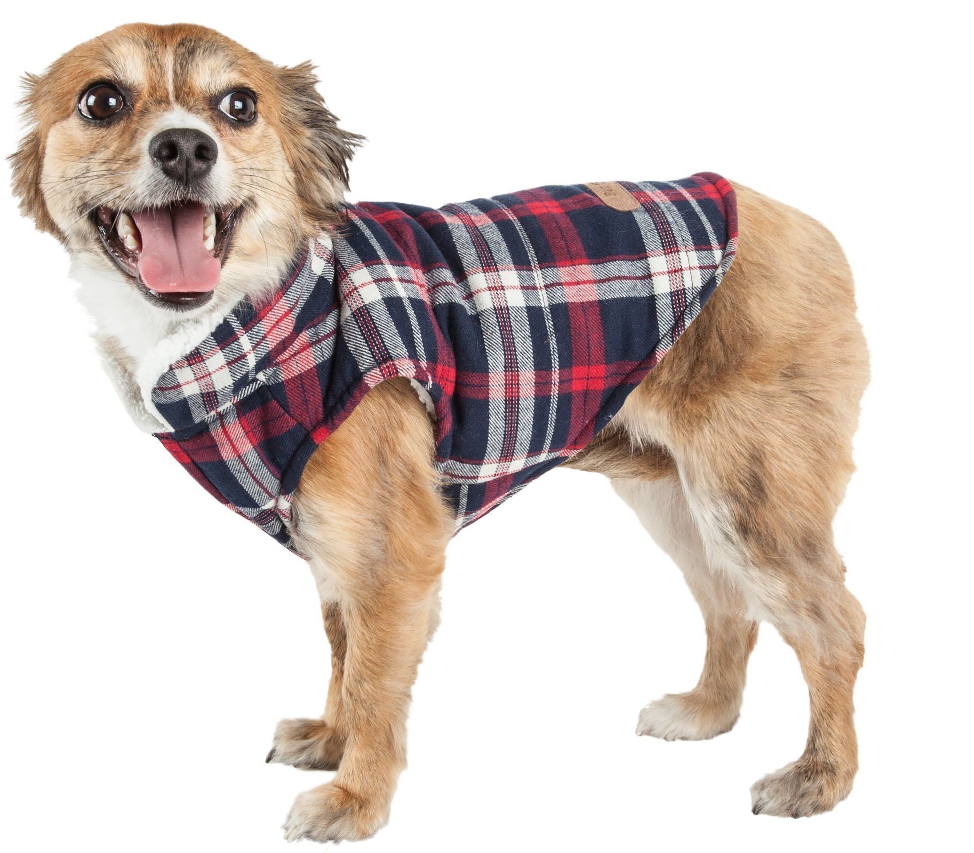 Puddler Classical Insulated Plaid Dog Coat