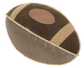 Pugskin Durable Oxford Nylon and Mesh Plush Squeaky Football Dog Toy