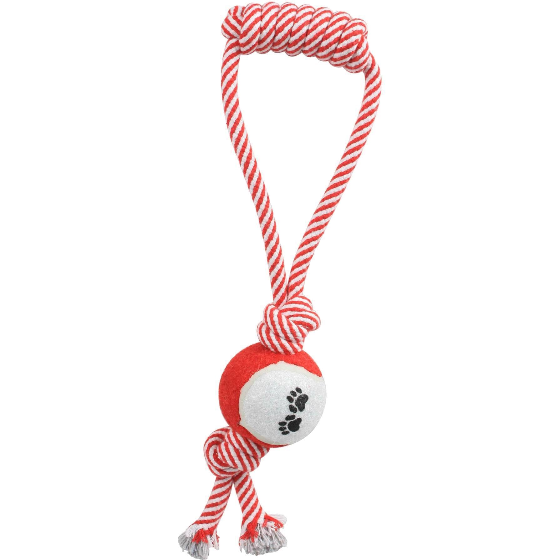 Pull Away All Natural Jute Rope and Tennis Ball Dog Toy
