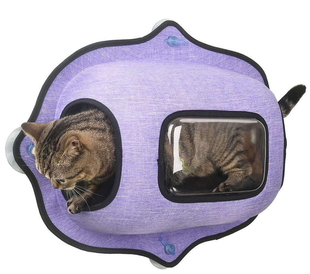 Purr-View Suction Cup Kitty Cat Lounger Bed – Multiple Colors