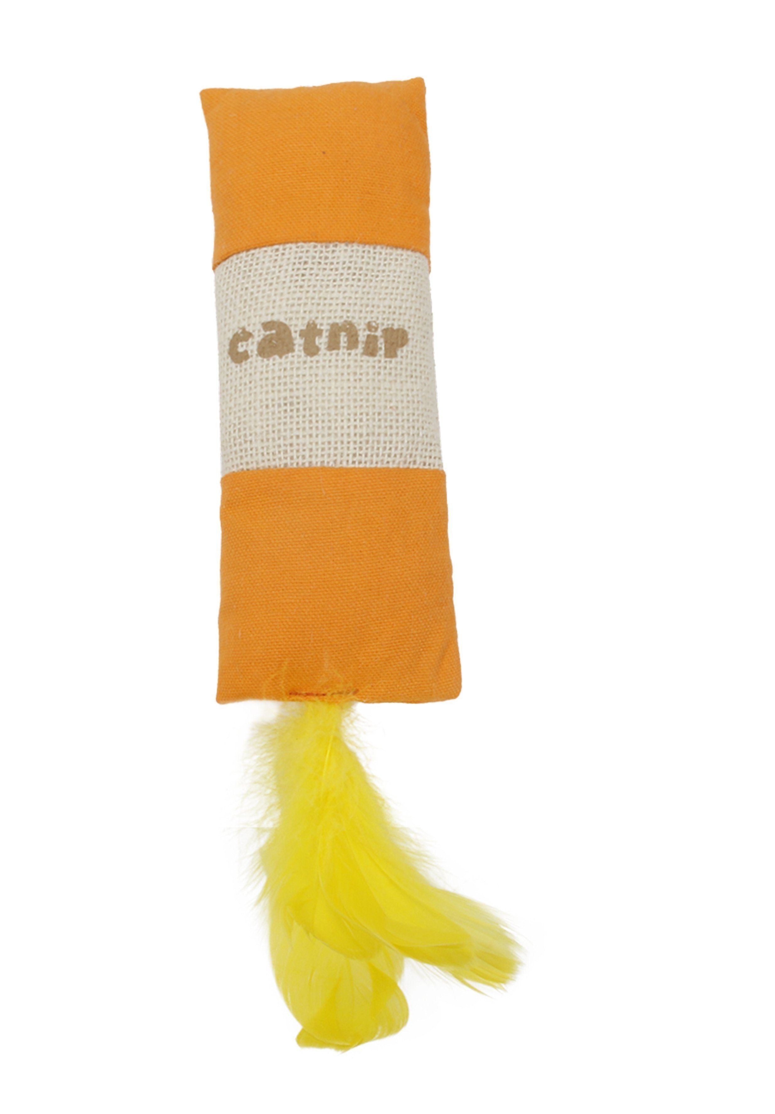 Duffle Feathered Squeak and Crinkle Teaser Plush Cat Toy