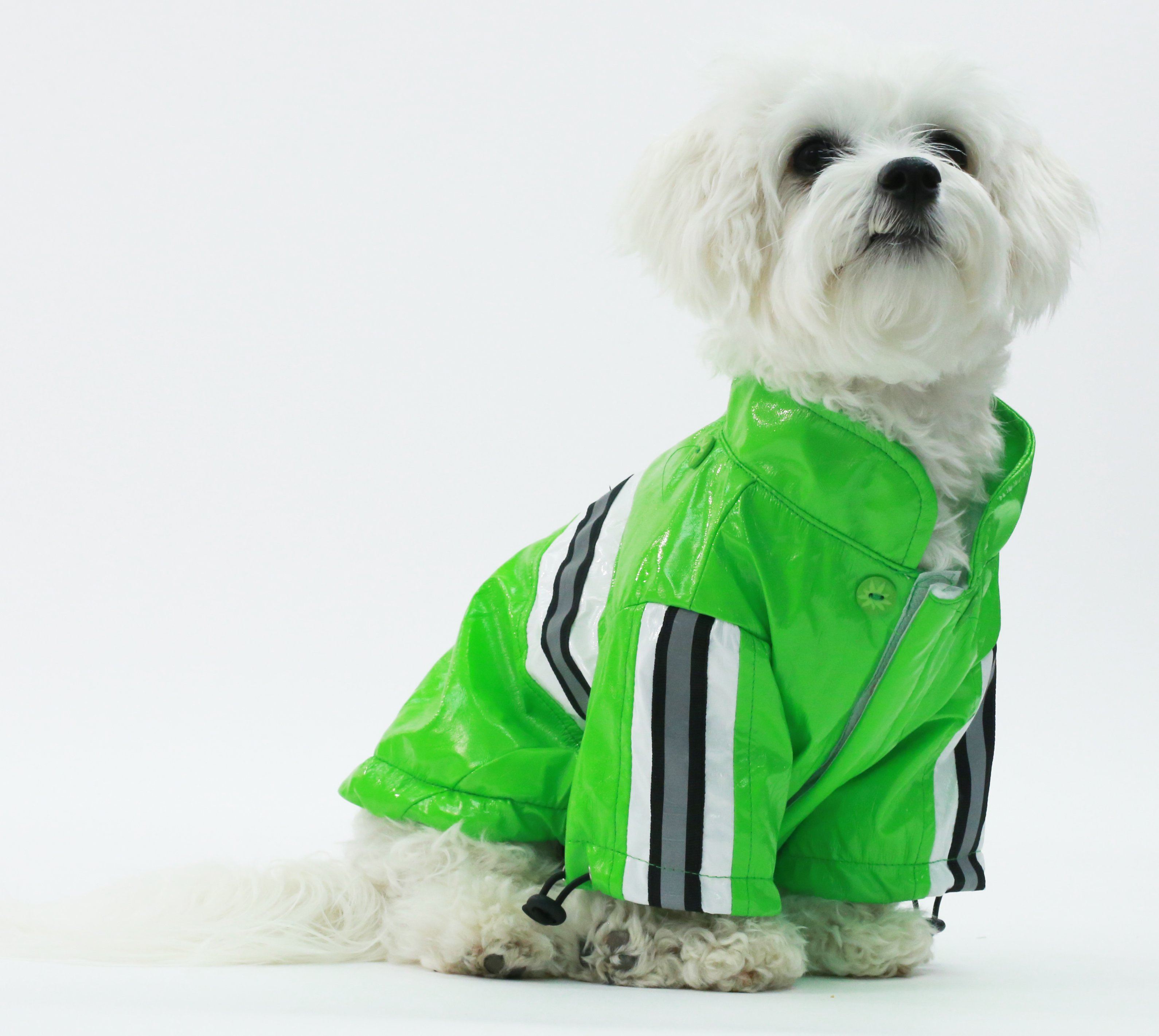 Reflecta-Glow Reflective Waterproof Adjustable Dog Raincoat with Removable Hood