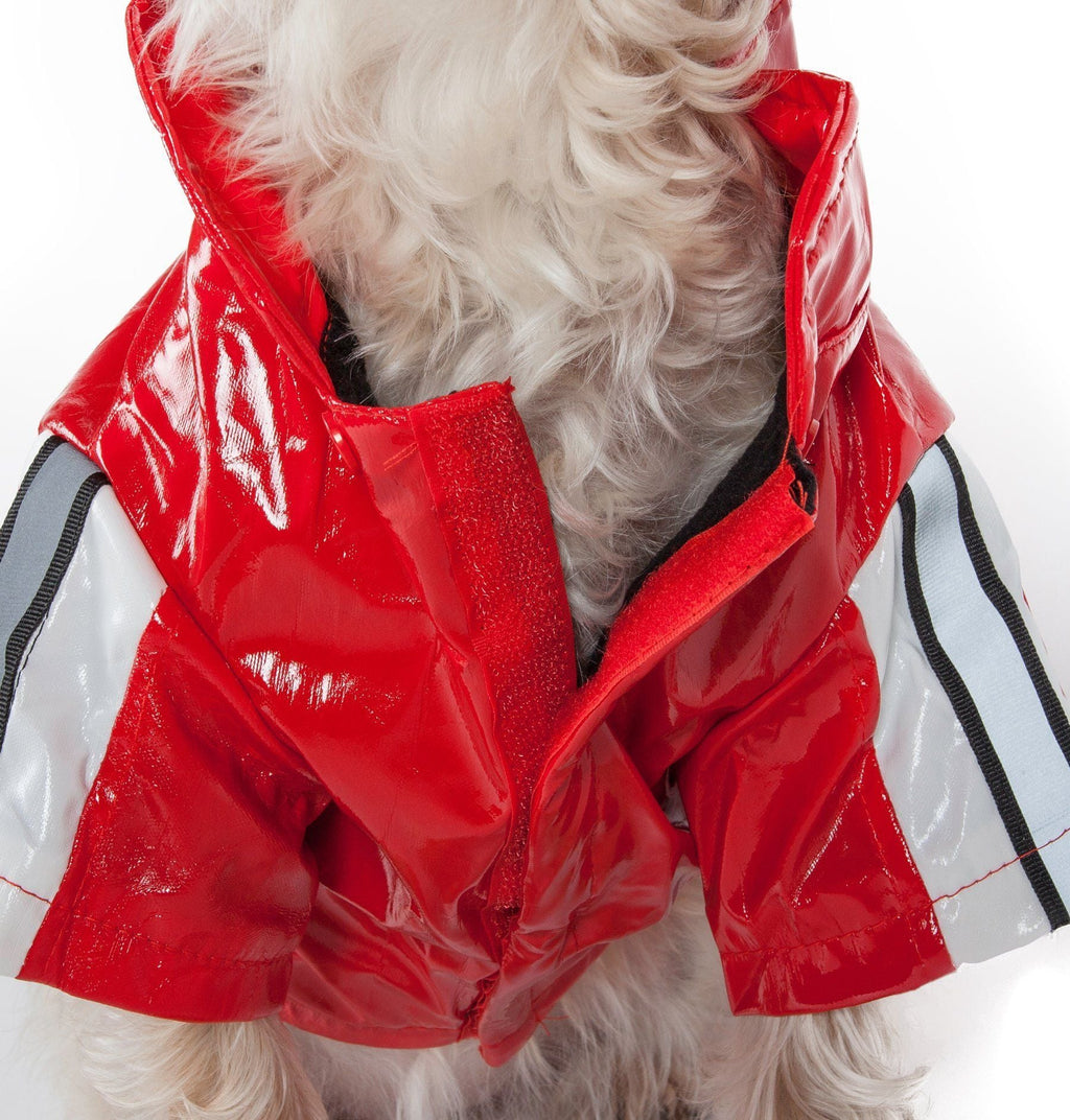 Reflecta-Glow Reflective Waterproof Adjustable Dog Raincoat with Removable Hood