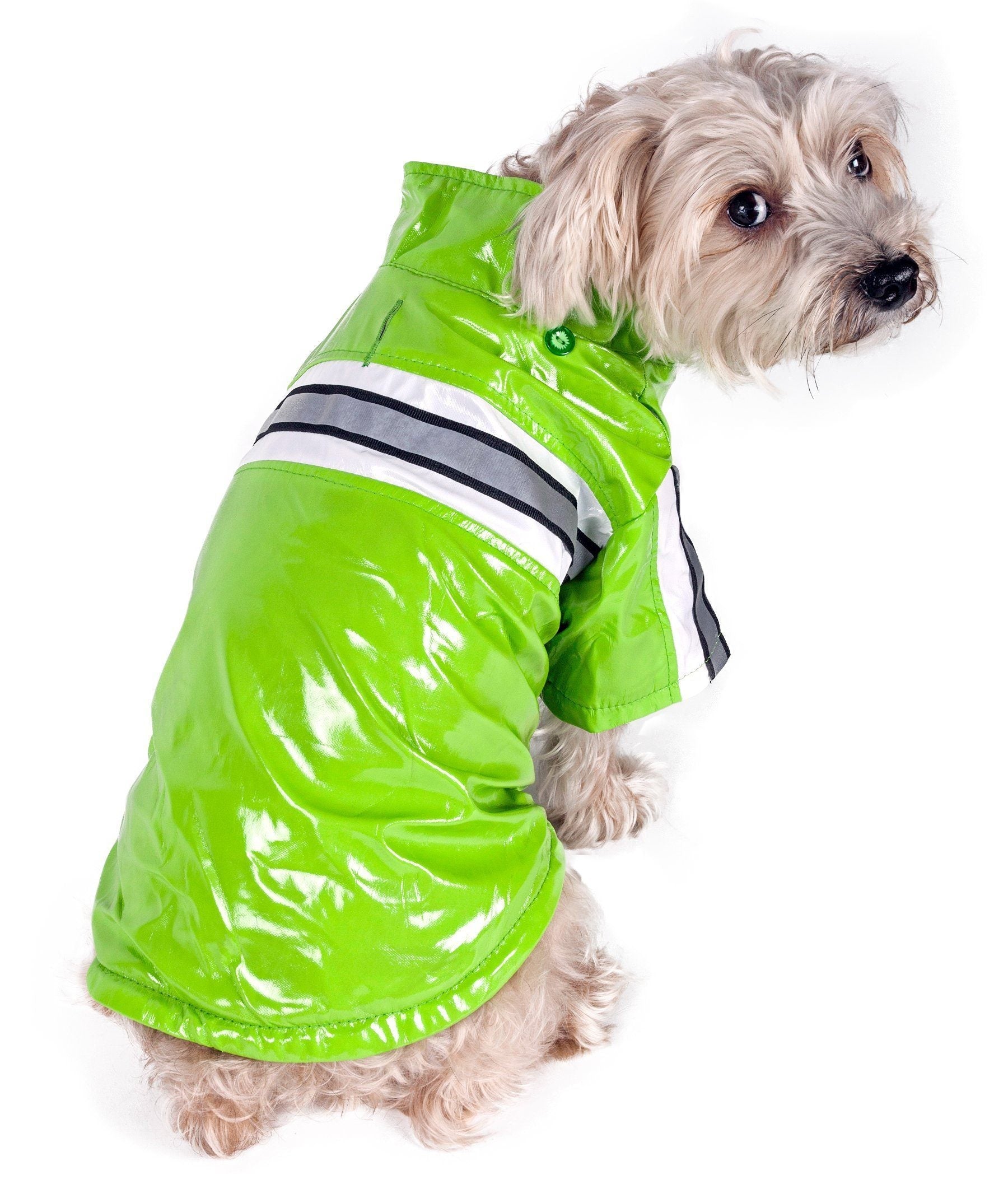 Reflecta-Glow Reflective Waterproof Adjustable Dog Raincoat with Removable Hood