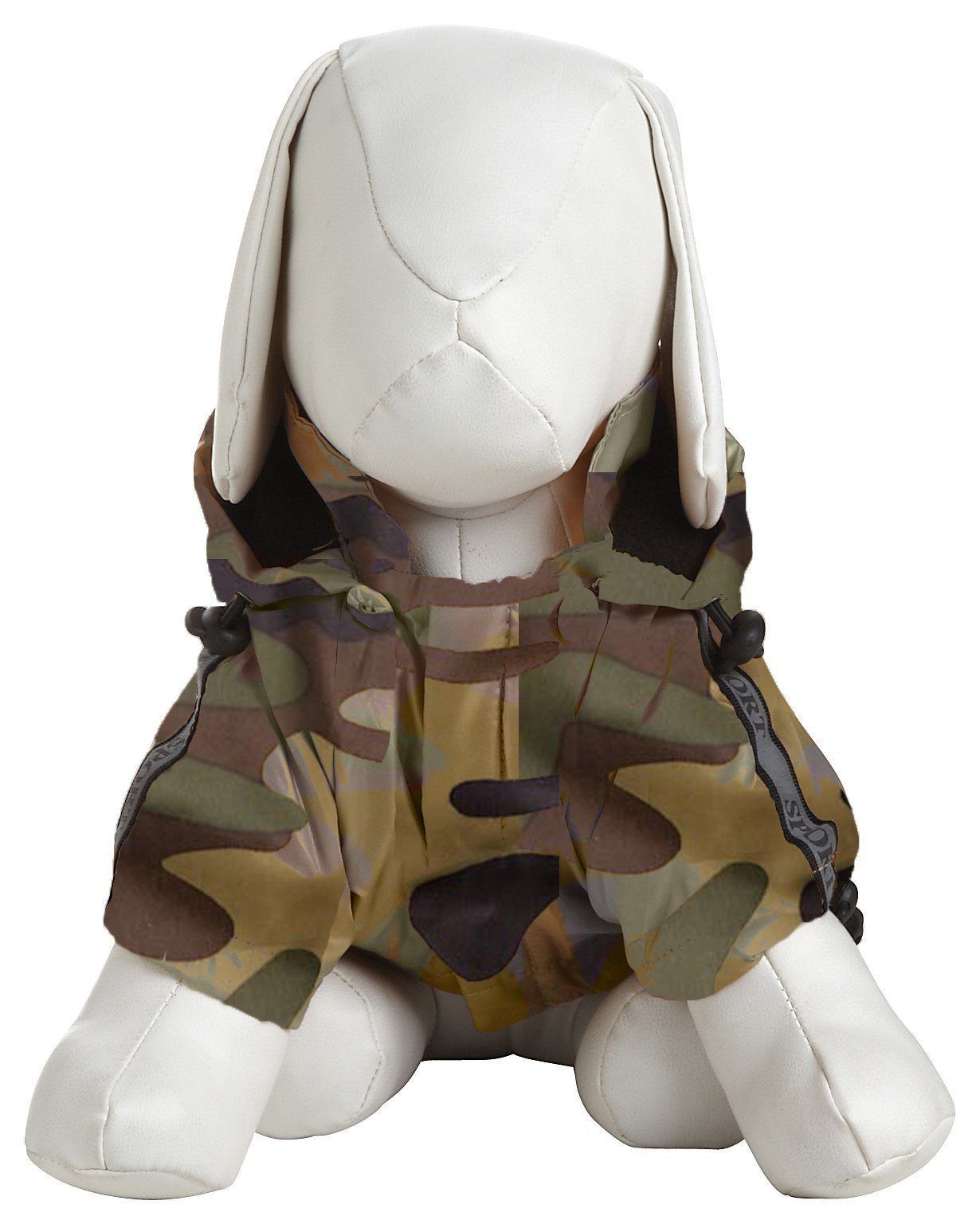 Reflecta-Sport Multi-Adjustable Reflective Weatherproof Dog Raincoat – Camo