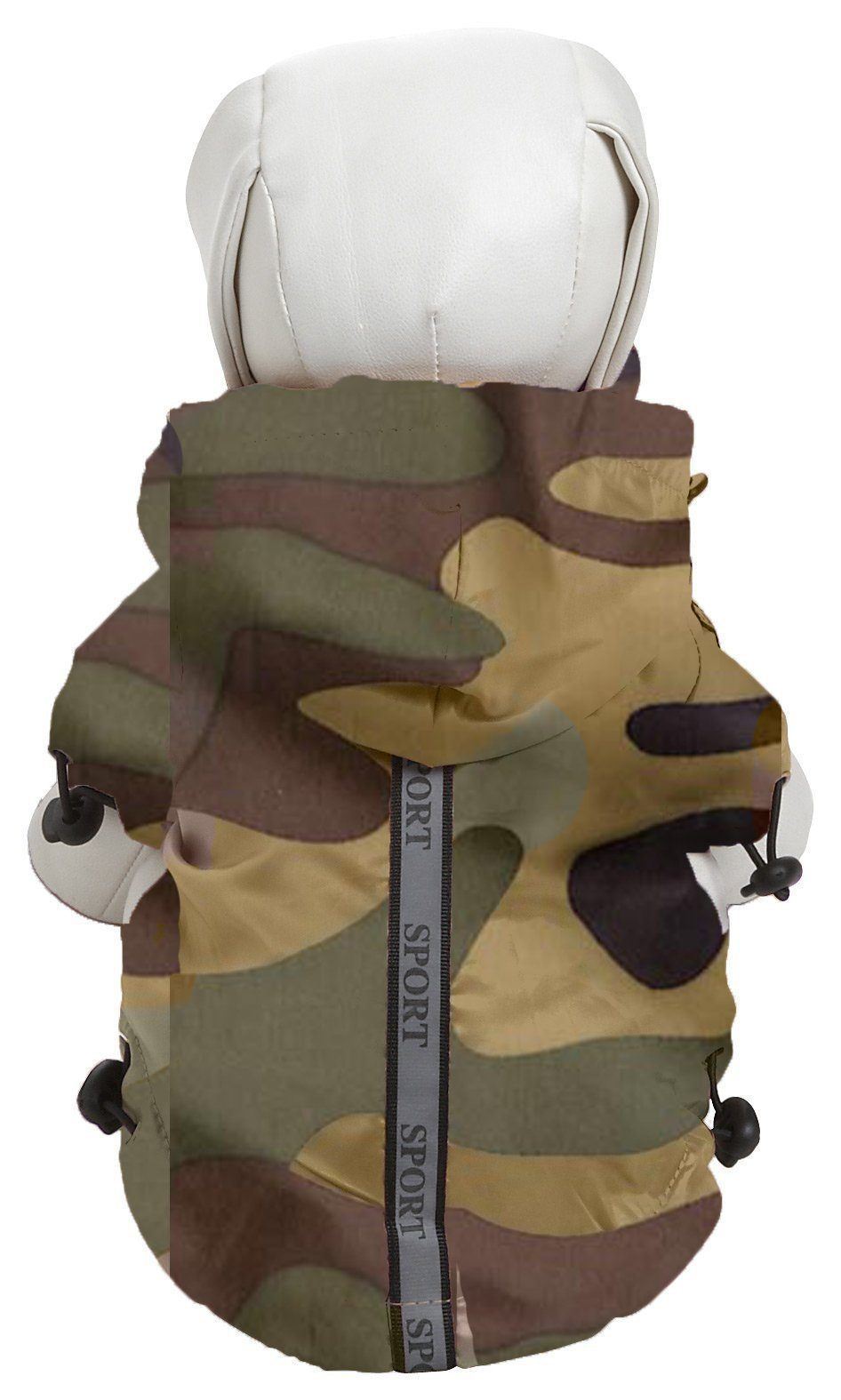 Reflecta-Sport Multi-Adjustable Reflective Weatherproof Dog Raincoat – Camo
