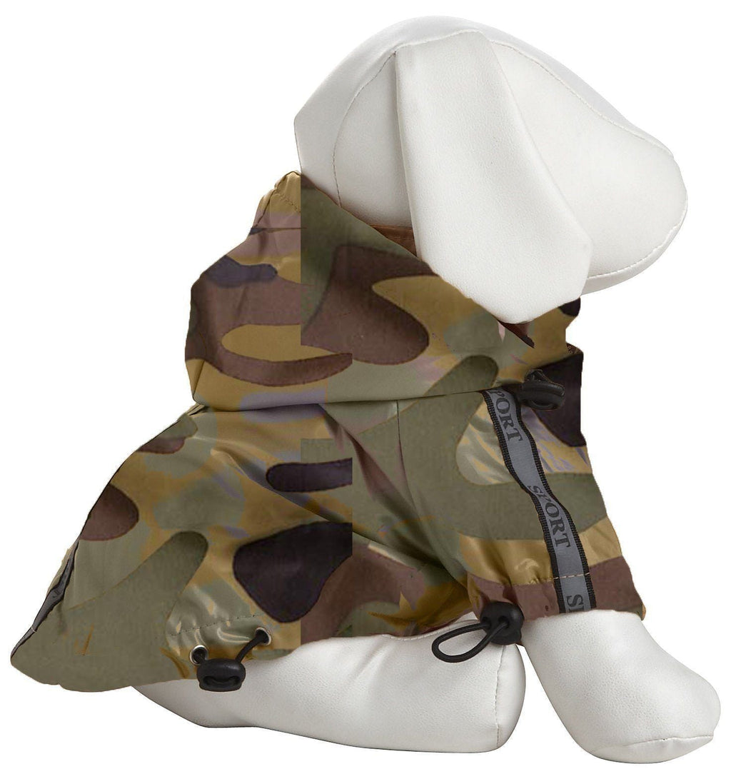 Reflecta-Sport Multi-Adjustable Reflective Weatherproof Dog Raincoat – Camo