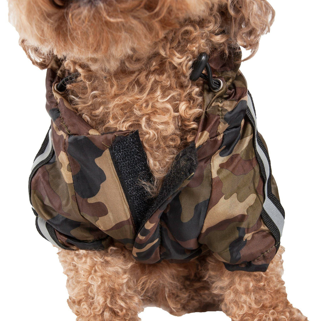 Reflecta-Sport Multi-Adjustable Reflective Weatherproof Dog Raincoat – Camo