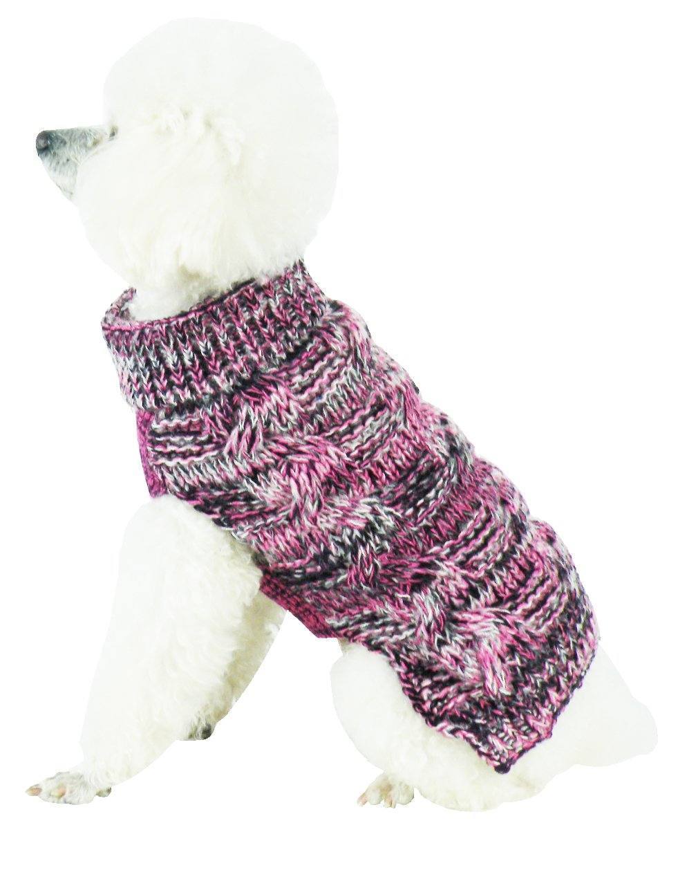 Royal Bark Heavy Cable Knitted Designer Fashion Dog Sweater