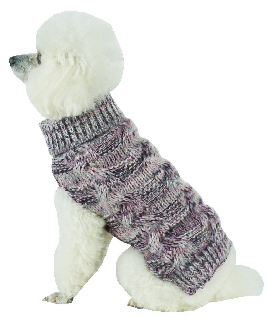 Royal Bark Heavy Cable Knitted Designer Fashion Dog Sweater