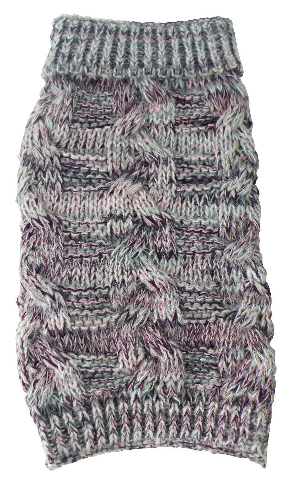 Royal Bark Heavy Cable Knitted Designer Fashion Dog Sweater