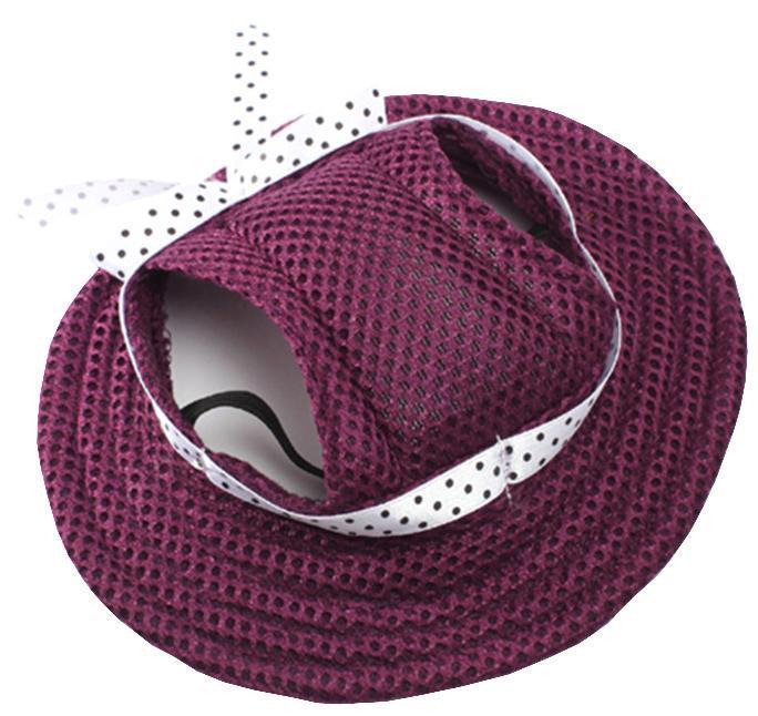 Pet Life ®  'Sea Spot Sun' UV Protectant Adjustable Fashion Mesh Brimmed Dog Hat Cap