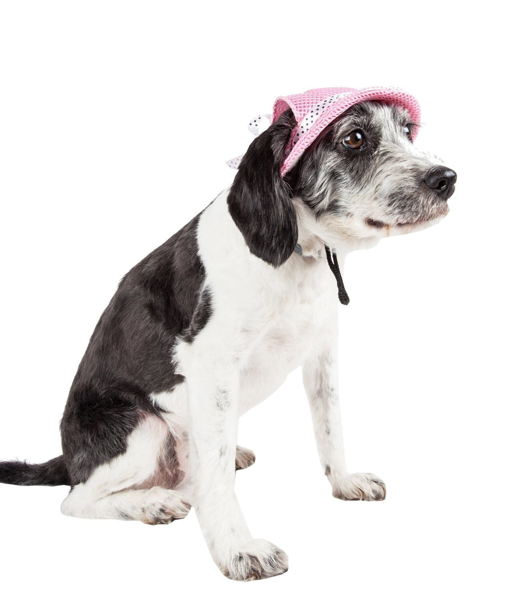 Sea Spot Sun UV Protectant Adjustable Mesh Brimmed Dog Hat Cap – Multiple Colors