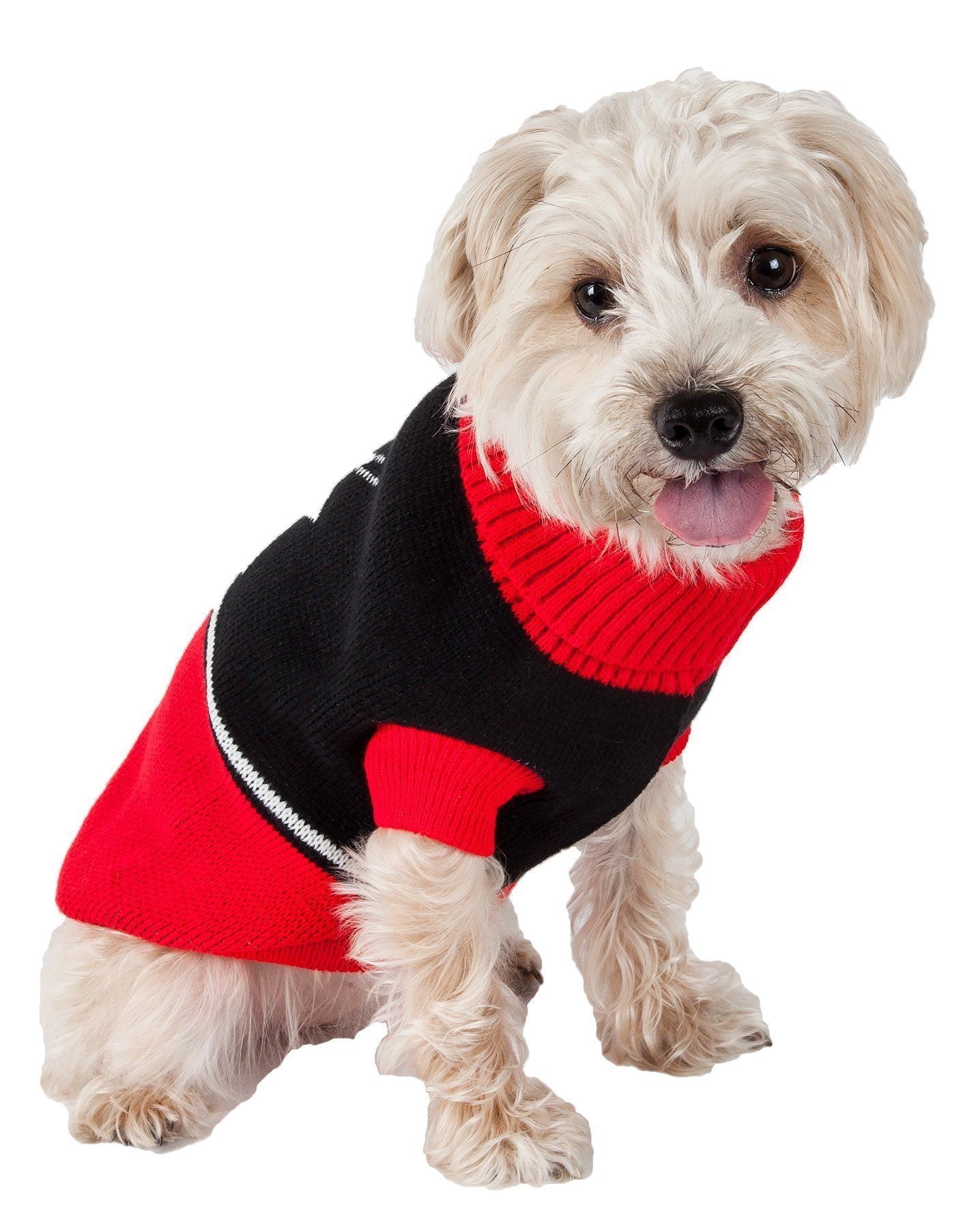 Snow Flake Cable-Knitted Ribbed Fashion Turtle Neck Dog Sweater