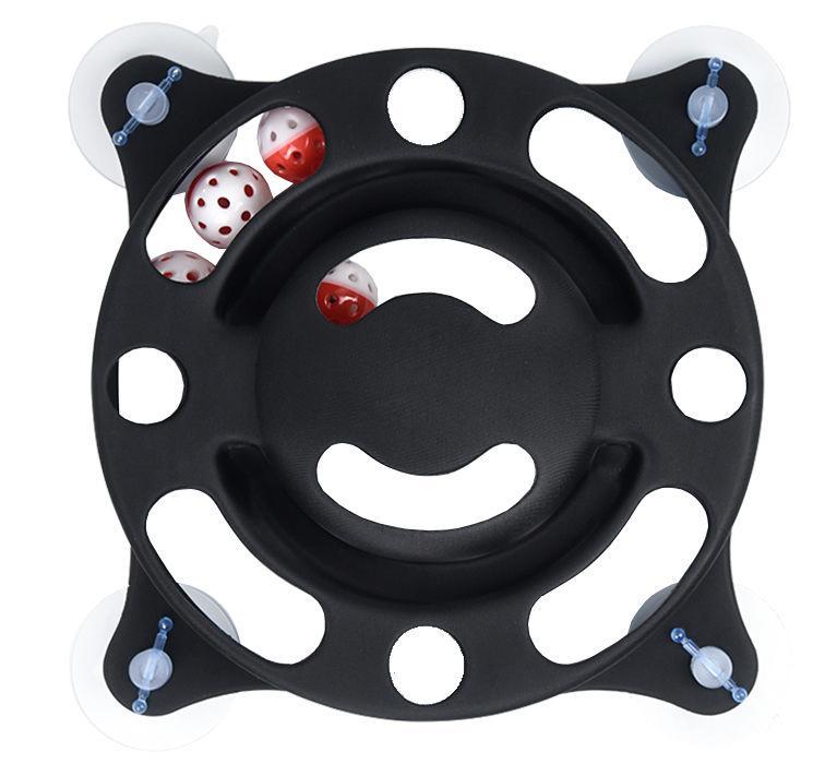 Sticky-Swipe Interactive Suction Cup Kitty Cat Toy