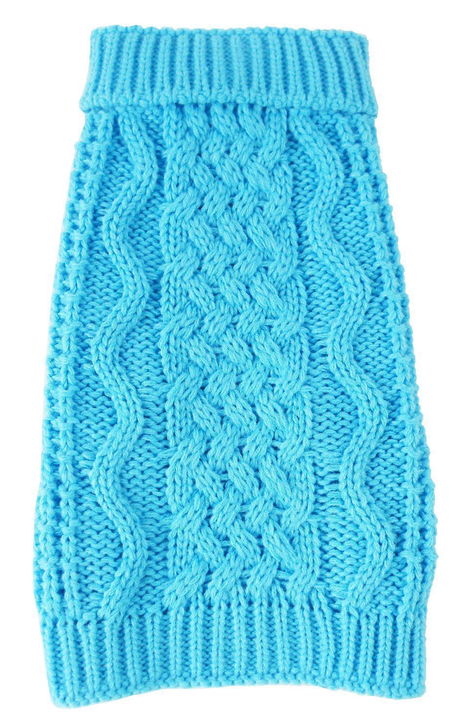 Swivel-Swirl Heavy Cable Knitted Fashion Designer Dog Sweater